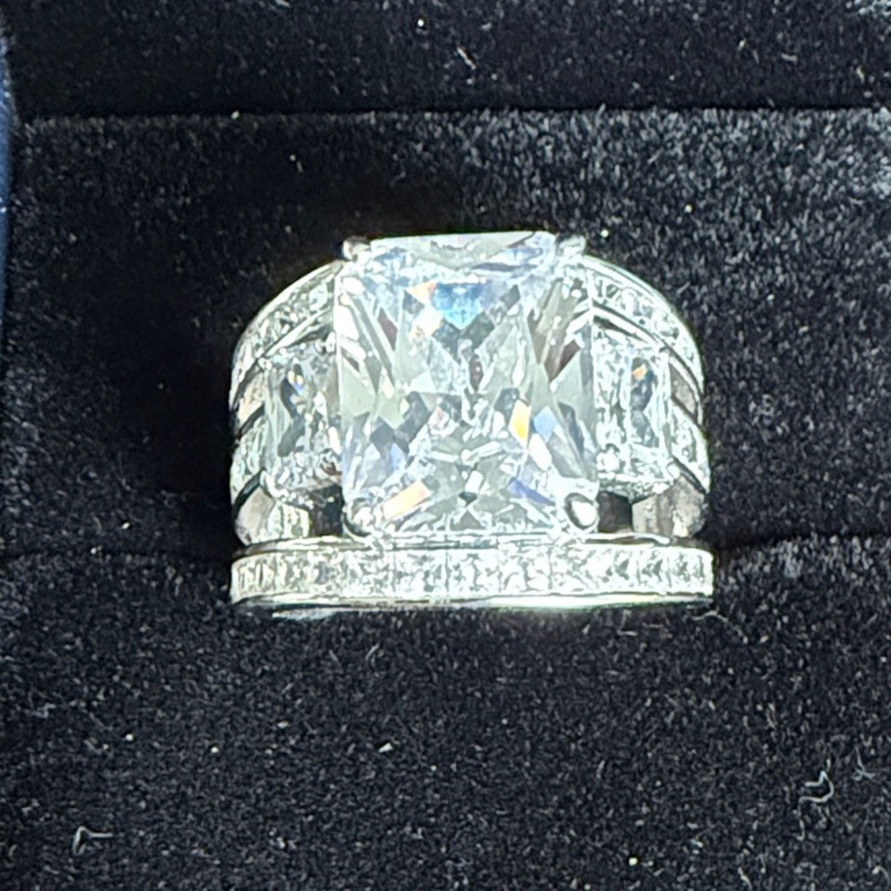 Charles Winston Sterling Silver and CZ Women's Ring